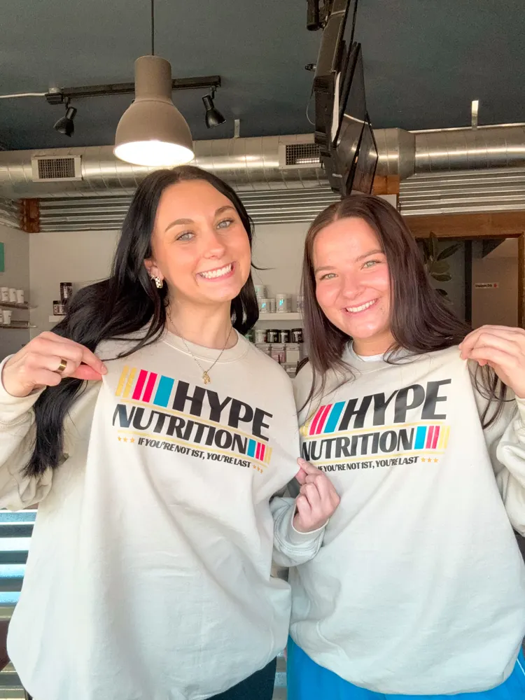 Hype crew in Hype Nutrition sweatshirts