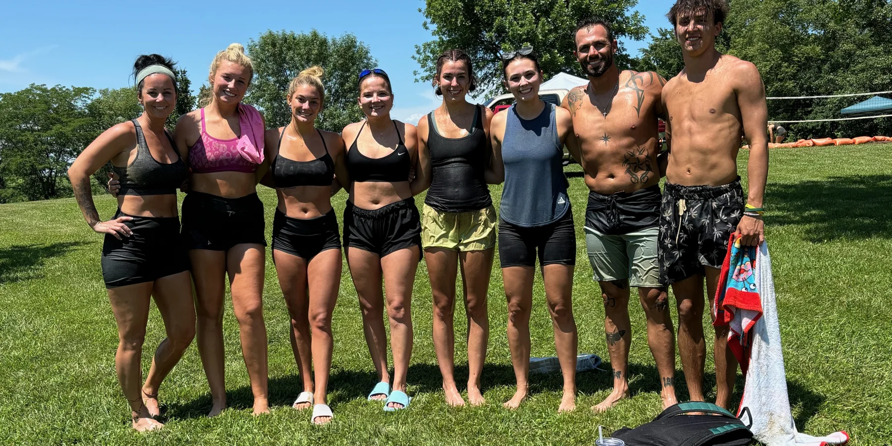 The Hype crew after a day of mud volleyball