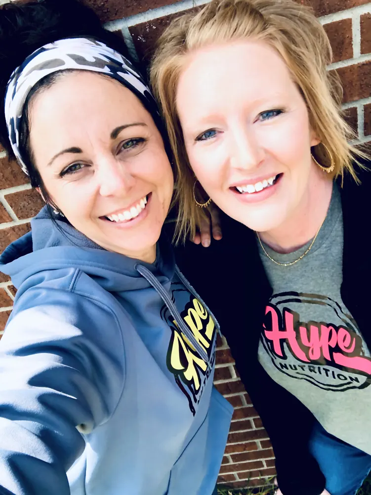 Two friends in Hype hoodies